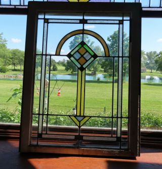 Antique Arts And Crafts Stained Glass Window - Ca.  1920