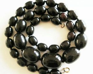 Antique Amber Bakelite Graduated Beads Necklace