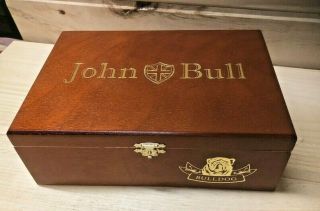 Collectible John Bull " Bulldog " Wooden Cigar Box