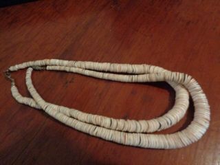 Vintage Navajo White Shell Heishi Bead Necklaces