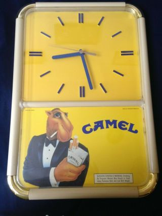 Joe Camel Cigarette 20 " Wall Clock Battery Operated Circa 1990