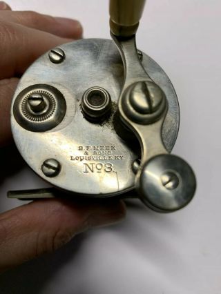 Bf Meek And Son No.  3 —1902 Time Frame Vintage Fishing Reel Very Rare Piece