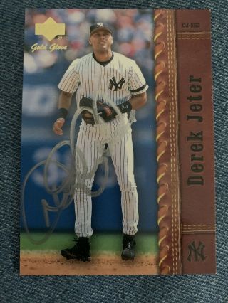 Derek Jeter Hand Signed Autographed York Yankees Baseball Card W/coa