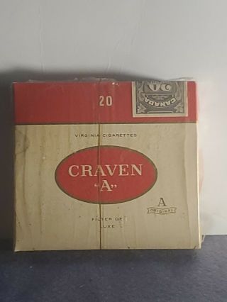 Vintage Cigarettes Pack Craven A Canadian Display Empty Virginia Rare