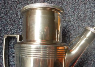 Mappin & Webb Art Deco Silver Plate Cocktail Shaker Maker by Keith Murray c1920s 3