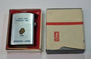Rare Windsor Buiktons Lighter Zippo Vintage 1960 Snack Club French Hat Japan Nr