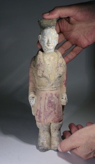 Antique Chinese Han Dynasty Warrior Figurine C 200 Ad Plus Certificate