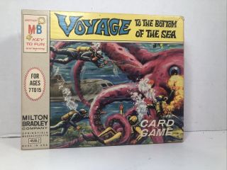 Vintage 1964 Milton Bradley Voyage To The Bottom Of The Sea Card Game,  Complete