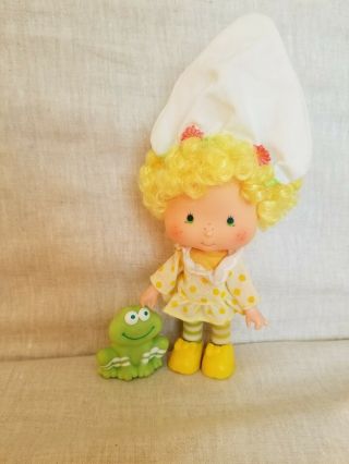 Vintage Strawberry Shortcake Lemon Meringue & Pet Frog FrappÉ Doll 1980 