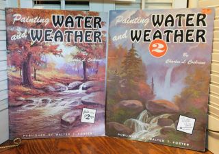 2 Vintage Walter Foster How To Draw Paint Art Books Instructional Water Weather
