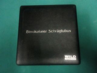 For Optics: Binokularer Schragtubus Wild Heerbrug Microscope Empty Vintage Box