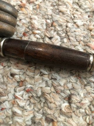 Vintage Wood And Metal Pipe 5 3/8” Long 3