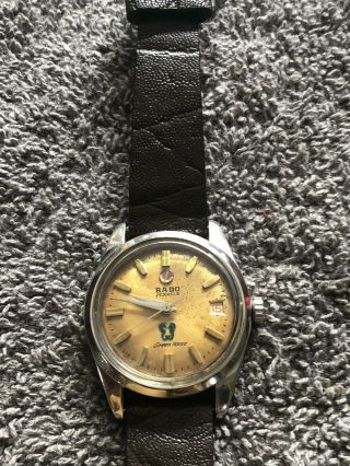 Vintage Rado Green Horse 25 Jewel 1700/01 With Brown African Elephant St