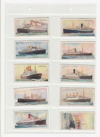 Full Set Of Merchant Ships Of The World Cards From Wills 1924
