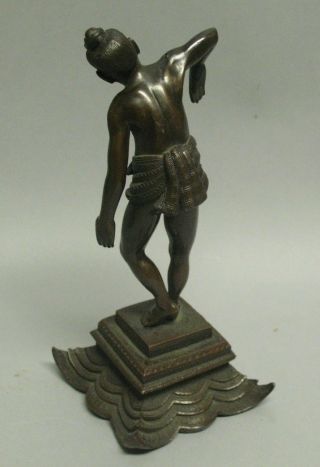 Fine India 19th C.  Bronze Sculpture Of Deity C.  1890 Hand - Chased Detailed,