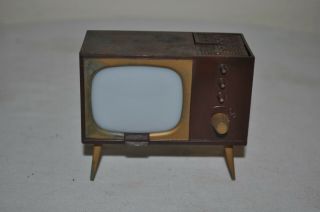 Vintage Plastic Mid Century Modern Tv Television Salt & Pepper Shakers Usa Euc