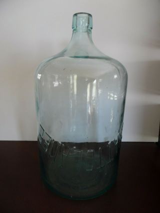 Antique 1928 Chattolanee,  Md Glass 5 Gallon Water Bottle Marked