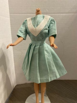 Vintage Barbie Clone Dress Green/white 2 Pc 1960’s