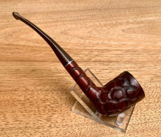 Estate Vintage Deeply Hand Carved Imported Briar Italy Tobacco Smoking Pipe