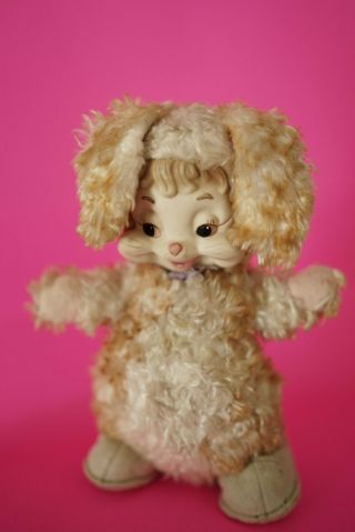 Vintage Rushton Rubber Face Plush Bunny Rabbit 1950s Stuffed Animal