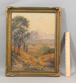 JD Frye American Impressionist Mountain Landscape Oil Painting Batwing Frame,  NR 2