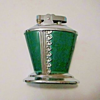 Vintage Green 3 " Table Lighter Unusual Space Age Shape Check It Out
