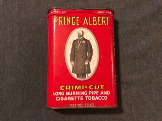 Vintage Prince Albert Tobacco Plug Tin W/ Old Timer Knife Advertisement On Back