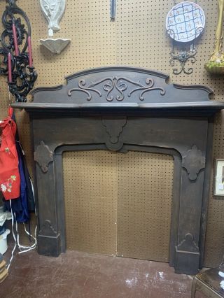 Antique Fireplace Mantle Approximately 59 1/2 Inches Tall