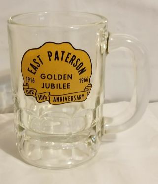 Vintage East Paterson Golden Jubilee 50th Anniversary 1916 - 1966 Mug Glass