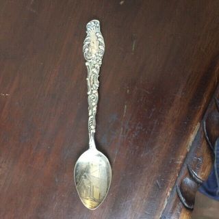 Vintage Sterling Silver Souvenir Demitasse Spoon Old Bell Tower Tacoma Wa