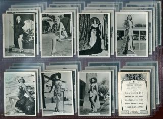 Tobacco Card Set,  Bat,  Modern Beauties,  Photos,  Beauty,  Risque,  Medium 3rd Series,  1938