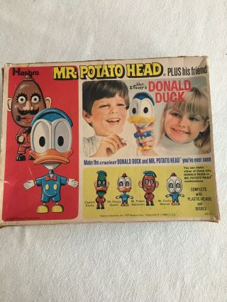 Vintage Mr.  Potatoe Head Plus Friend Donald Duck Hasbro