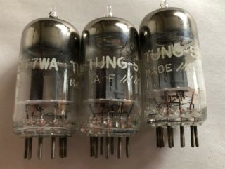 3 Vintage Tung - Sol 12at7wa Audio Electron Vacuum Tubes Made In Usa