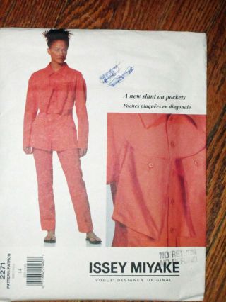 Vintage Vogue Pattern Issey Miyake 2271 Jacket & Pants Sz 14