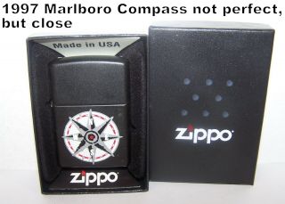 Vintage 1997 Marlboro Compass Zippo Not Perfect,  But Very Close