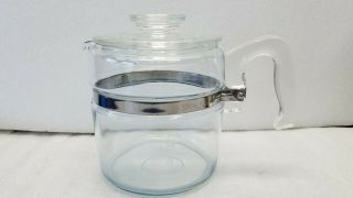 Vintage Pyrex Flame Ware Glass 6 Cup Coffee Pot & Lid Only 7756 - B