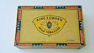 Vintage King Edward Imperial Cigars Box,  Swisher Home Office Jacksonville,  Fla.
