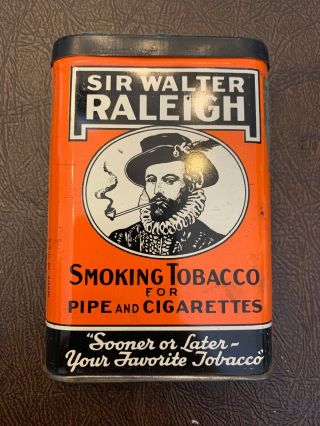 Sir Walter Raleigh Smoking Tobacco For Pipe & Cigarettes Tin Can