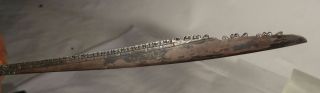 Antique South East Asian Borneo Headhunters Knife Silver Letter Opener Miniature 3