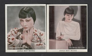 2 Vintage 1935 Tobacco Cards Anna May Wong