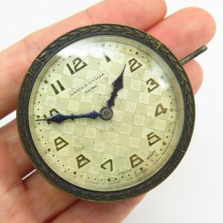 Vintage L Sandoz - Vuille Swiss 8 Days 6 Jewels 201232 Travel Auto Car Clock Watch