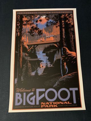 Laurent Durieux Welcome To Bigfoot National Park Poster Print Art Mondo