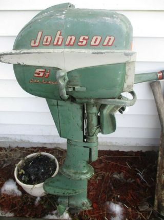 Vintage Johnson Seahorse Outboard Motor - - 5 12 Hp