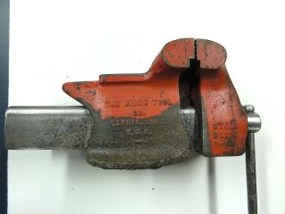 Vintage Ridgid Tool Co.  4 " X 5 " Heavy Duty Bench Vise W/ Anvil Distressed