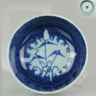 Antique Chinese 17th C Porcelain Ming/transitional Plate Blue Tianqi Chongzhen