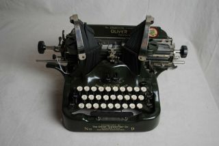 Antique Printype Oliver Typewriter Co.  No.  9 Standard Visible Writer With Tools