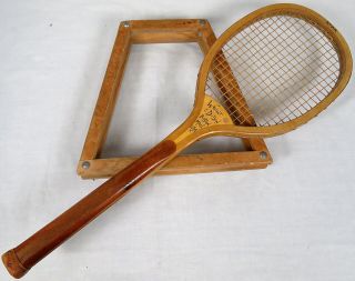 Antique Wright & Ditson Star Tennis Racquet 1899 - 1905 Strings Usa Rare