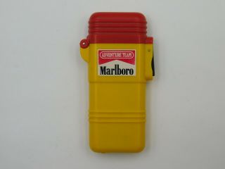 Vintage Marlboro Adventure Team Butane Yellow Torch Lighter