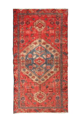 4x7 Hand Knotted Oriental Vintage Wool Rag Traditional Geometric Area Rug
