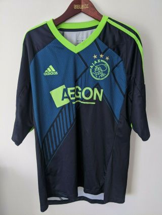 Vintage Adidas Ajax Amsterdam Away Football Shirt 2012 - 2013 Size L